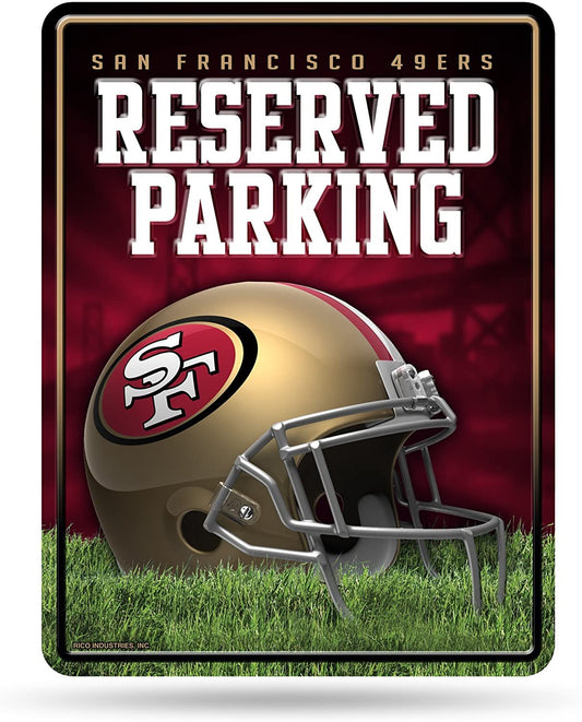 NFL San Francisco 49ers 8-Inch by 11-Inch Metal Parking Sign Décor by Fielders Choice