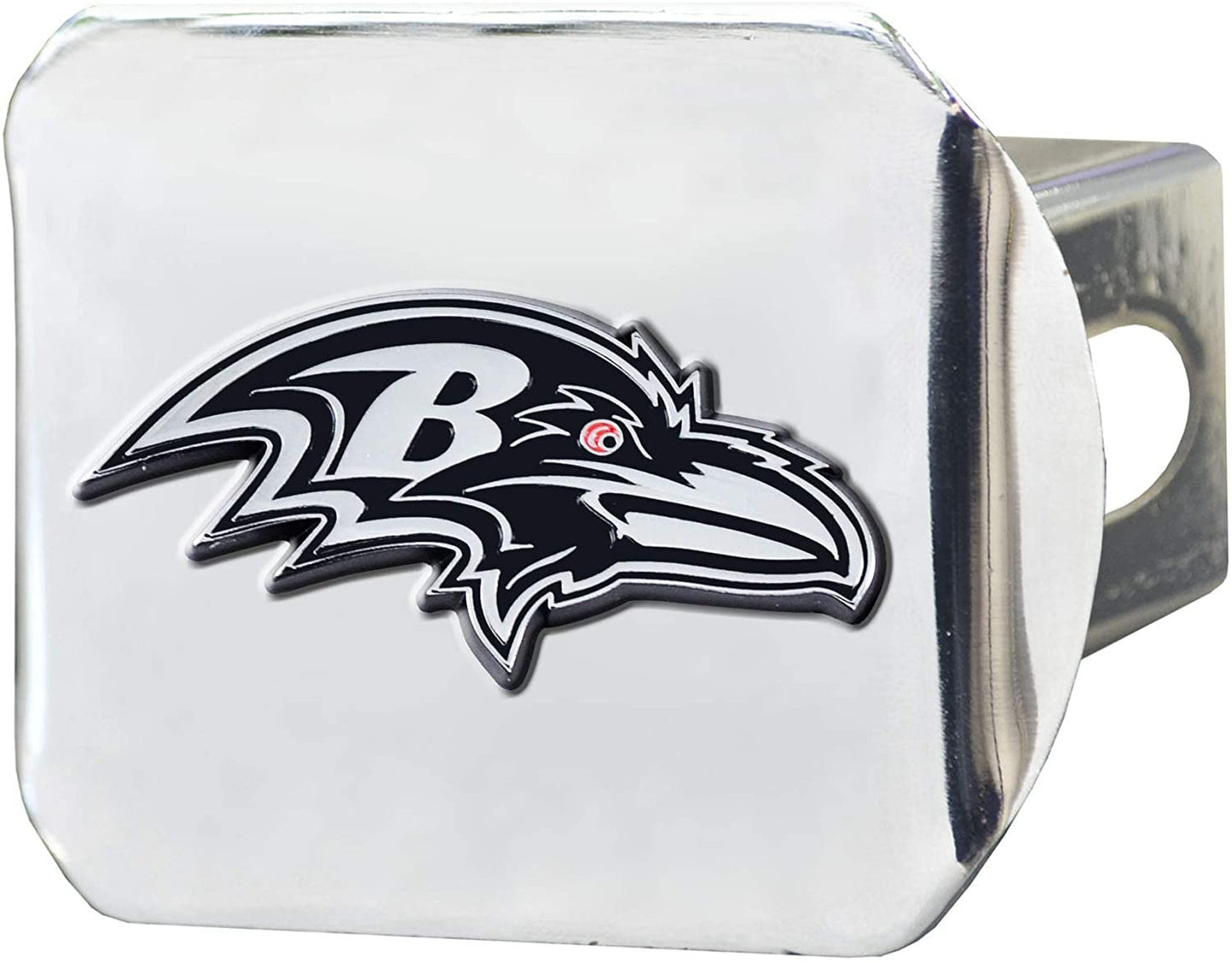 Baltimore Ravens Hitch Cover Solid Metal with Raised Chrome Metal Emblem 2" Square Type III by Fielders Choice