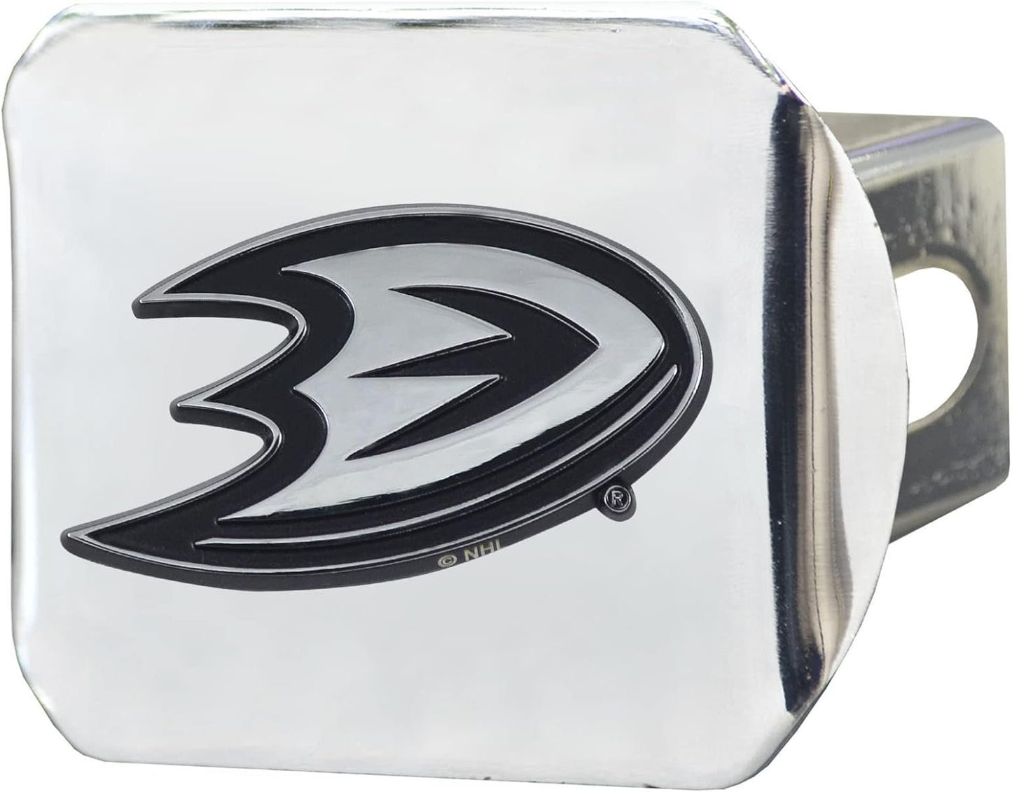 Anaheim Ducks Hitch Cover Solid Metal with Raised Chrome Metal Emblem 2" Square Type III by Fielders Choice