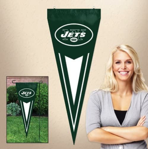 New York Jets 14x34 Inch Garden Flag Banner Yard Pennant Design Embroidered Outdoor by Fielders Choice