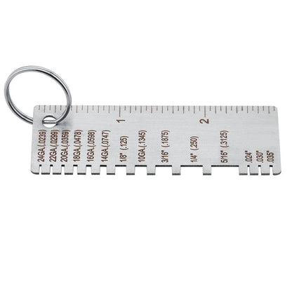 2PCS Thickness Gage Sheet Metal Gauge Measuring Tool Wire Gauge Stainless Steel by Anti Spier