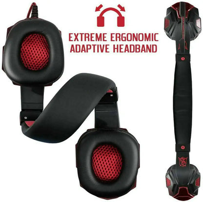 3.5mm Gaming Headset Mic LED Headphones Stereo Bass Surround For PC PS4 Xbox One by Anti Spier