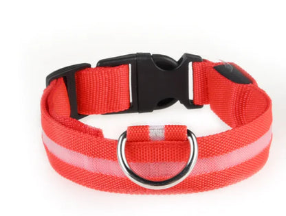 LED Dog Collar - Anti-Lost Rechargeable Safety Light-Up Collar for Night Walks by Anti Spier