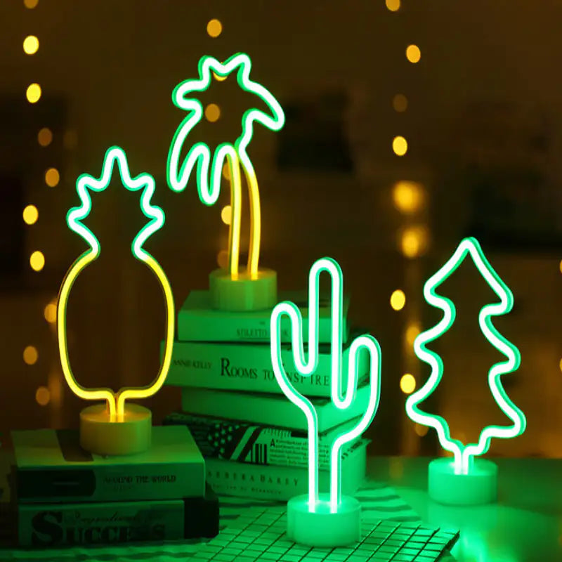 Tropical Nights Neon Deco Lights With Remote Control by Anti Spier