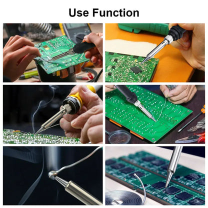60W Soldering Iron Digital LCD Electric Welding Tools Solder Wire Tweezers Hand by Anti Spier