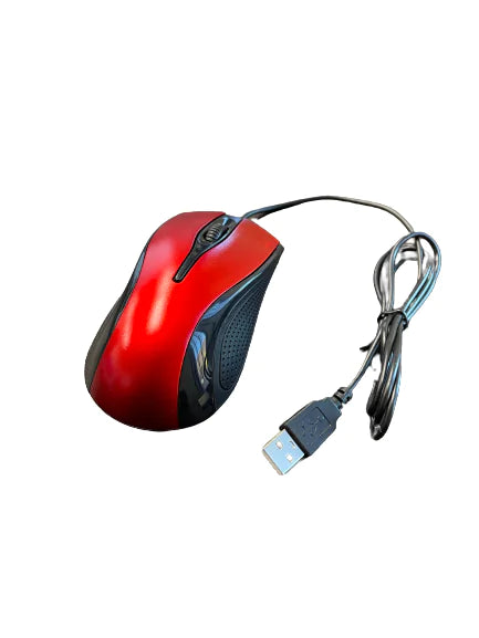 USB 2.0 Optical Wired Scroll Wheel Mouse For PC Laptop Notebook Desktop Red Mice by Anti Spier