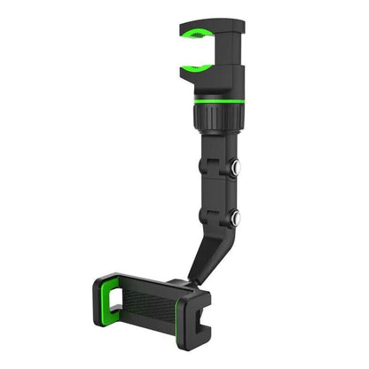 360° Car Rearview Mirror Rotation Adjustable Phone Holder Mount Multifunction by Anti Spier