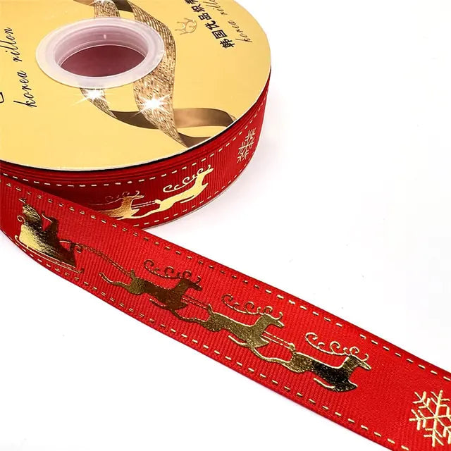 Ribbon Printed Christmas Design Decoration Gift Packing by Anti Spier