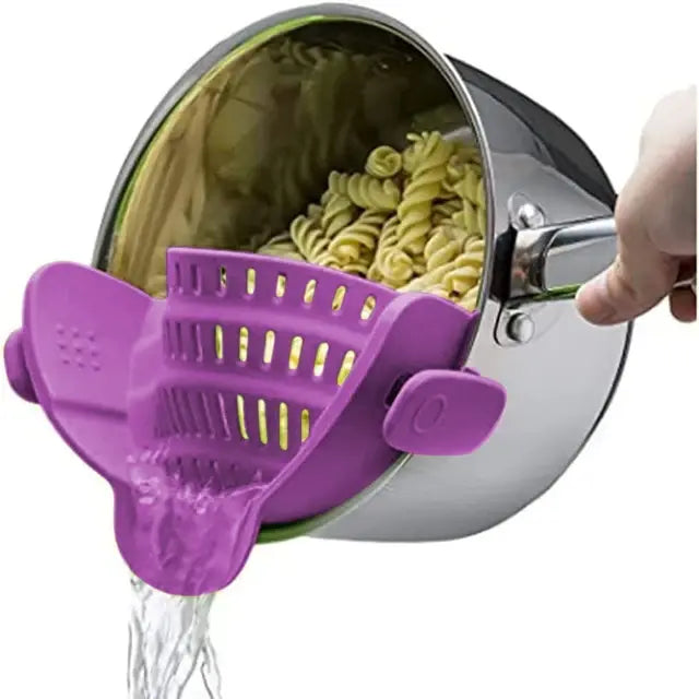 Multi-Functional Silicone Clip-On Strainer by Anti Spier
