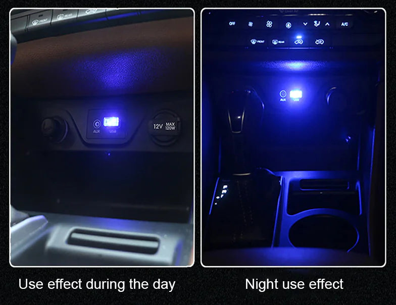 3x Mini Blue LED USB Car Interior Light Neon Atmosphere Ambient Lamp Accessories by Anti Spier