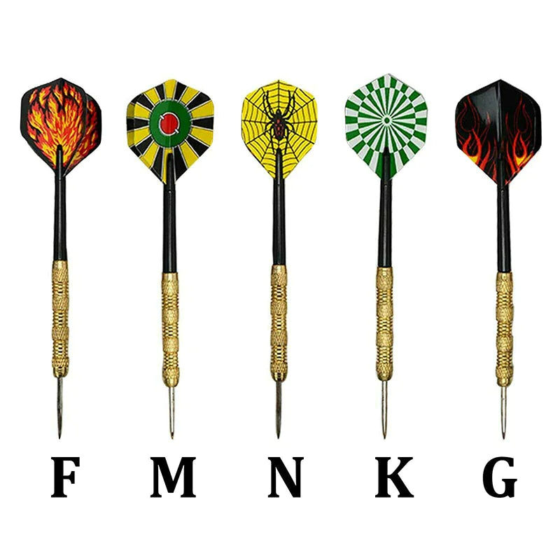 5 Sets (15Pcs) Steel Tip Professional Darts Set Darts Slim Barrel Dart Flights by Anti Spier