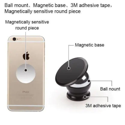360 Degree Magnetic Car Dash Mount Ball Dock Holder For Phone Tablet Universal by Anti Spier