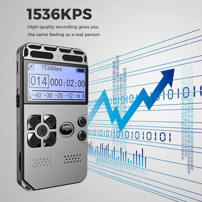 64GB Rechargeable LCD Digital Audio Sound Voice Recorder Dictaphone MP3 Player by Anti Spier