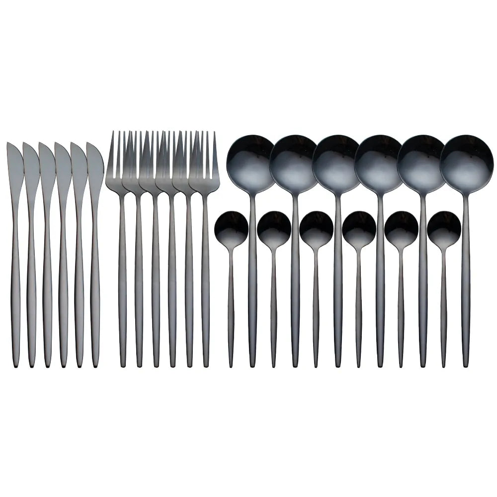 24 Pieces Luxury Cutlery Set by Anti Spier
