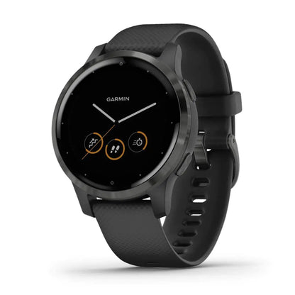 Garmin Vivoactive 4 GPS Smartwatch Features Music Body Energy Monitoring Animated Workouts Pulse Ox Sensors and More Black by Anti Spier