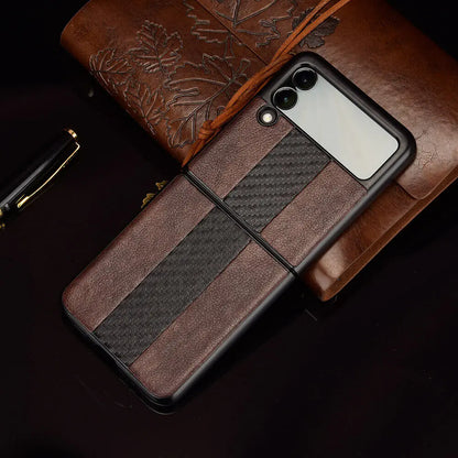For Samsung Galaxy Z Flip 3 5G Slim Folding Leather Shockproof Phone Case Cover by Anti Spier