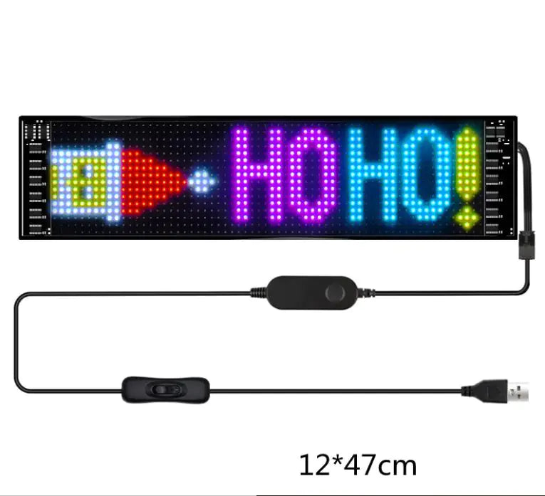 Programmable Car LED Sign LED Full-color Advertising Screen Ultra-thin Display Screen Custom Text Pattern Animation Display Car by Anti Spier