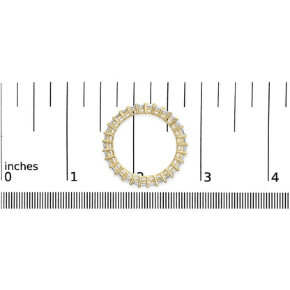 14K Yellow Gold 2.00 Cttw Shared Prong Set Princess Cut Diamond Eternity Band Ring (J-K Color, SI1-SI2 Clarity) - Ring Size 7 by Anti Spier
