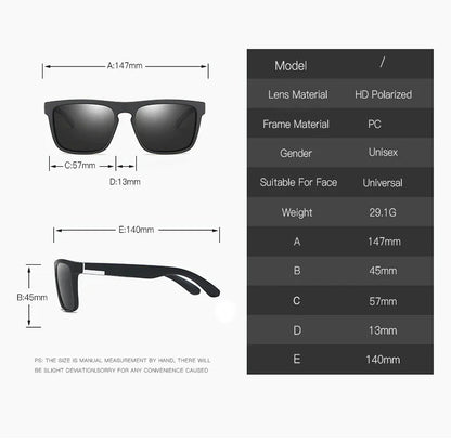 Square Polarized Sunglasses For Men Women Outdoor Sports Driving Glasses Golfing by Anti Spier