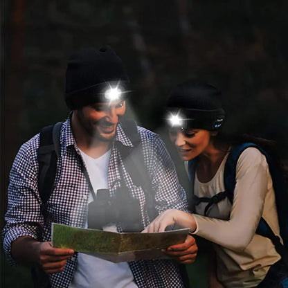 LED Hat With Stereo Headset by Anti Spier