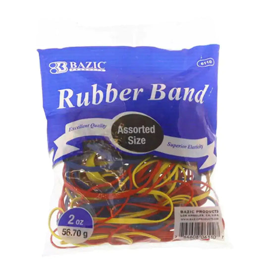 2 Oz./ 56.70 g Assorted Sizes and Colors Rubber Bands by Anti Spier