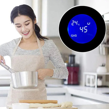 Wi-Fi Smart Natural Gas Detector - Digital LCD Temperature Display Gas Sensor for Home Kitchen by Anti Spier