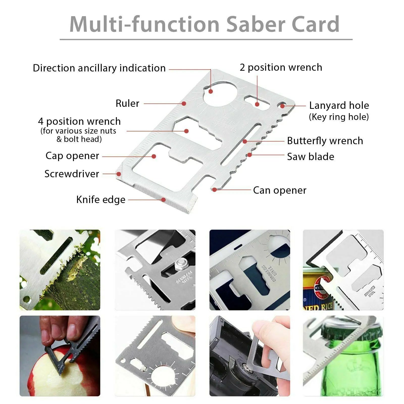 14 in 1 Outdoor Emergency Survival And Safety Gear Kit Camping Tactical Tools SOS EDC Case by Anti Spier