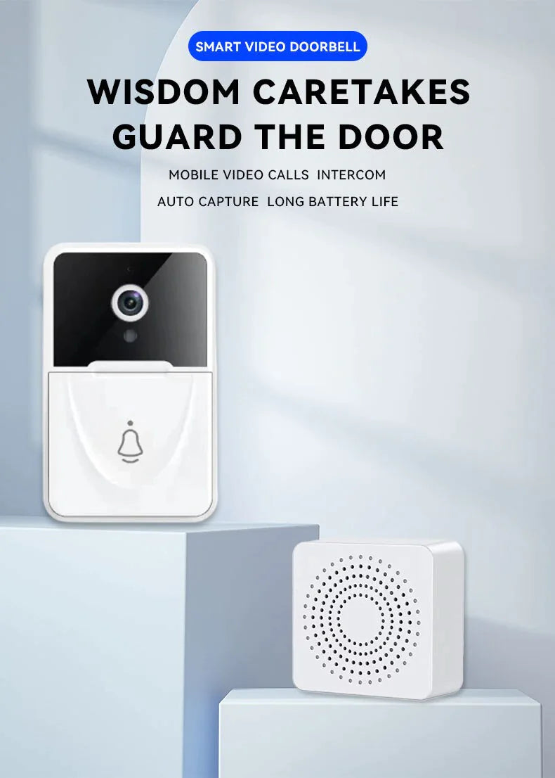 Wireless Security WiFi Smart Doorbell Intercom Video Camera Bell Chime Door Ring by Anti Spier