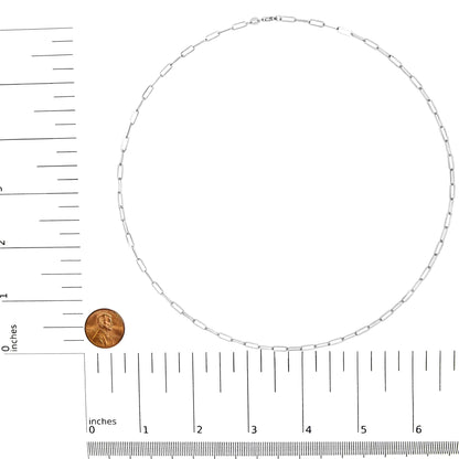 Unisex Solid 14K Gold 2.5mm Paperclip Chain Necklace by Anti Spier