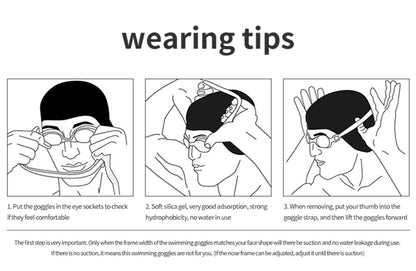 Clear Comfortable Swimming Goggles UV- Anti-Fog Swim Glasses Mirror Adult & Kids by Anti Spier