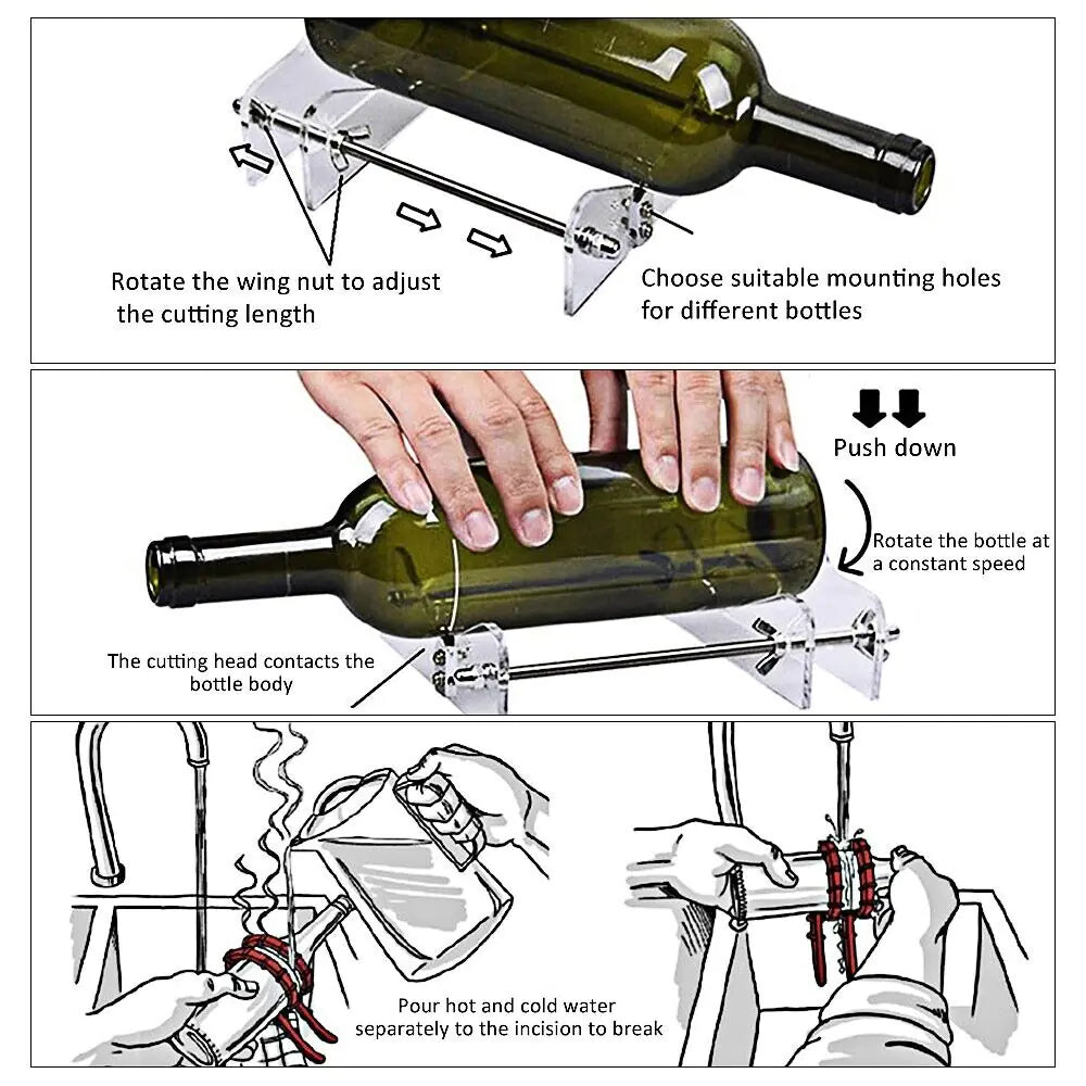Glass Bottle Cutter Kit Beer Wine Jar DIY Cutting Machine Craft Recycle Tools US by Anti Spier