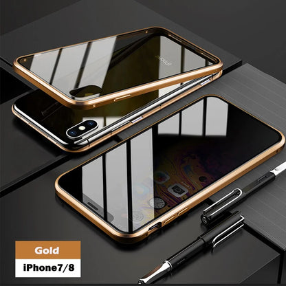 Anti-Peep Magnetic Metal Phone Case For iPhone by Anti Spier