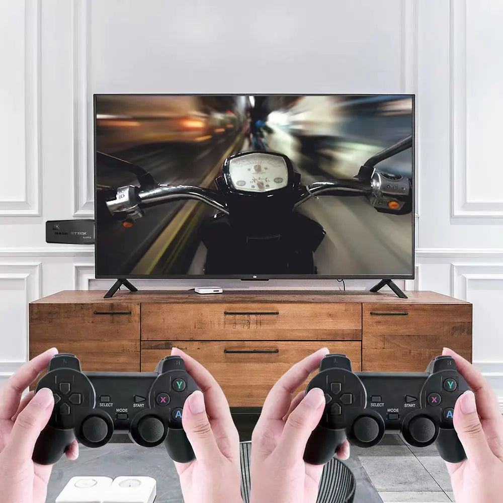 Ewwke M8 Video Game Console 2.4G Double Wireless Controller Game Stick 4K 10000 Games 64GB Retro Games by Anti Spier