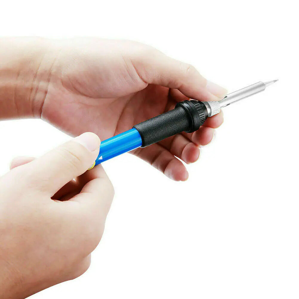 60W Soldering Iron Digital LCD Electric Welding Tools Solder Wire Tweezers Hand by Anti Spier