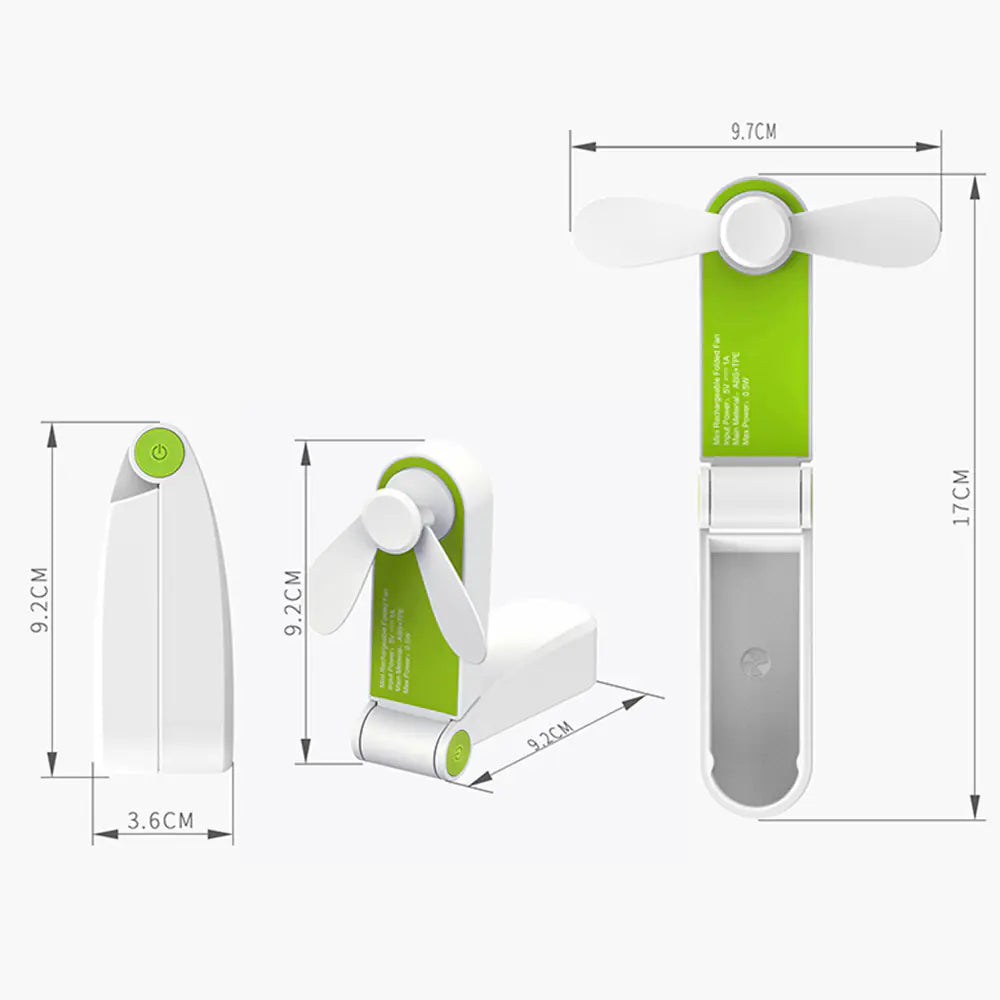 USB Rechargeable Mini Handheld Pocket Fan by Anti Spier