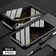 Magnetic Tempered Glass Privacy Metal Case iphone by Anti Spier