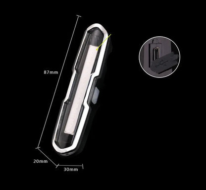 USB Rechargeable Bicycle Tail Light for Night Riding by Anti Spier