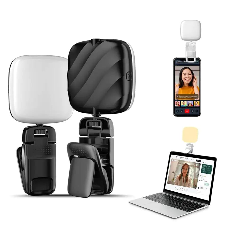 LED Clip-on Phone Light with Adjustable Stand by Anti Spier