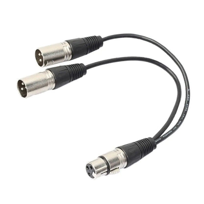 3Pin XLR Female Jack To Dual 2 Male Plug Y Splitter Cable Adapter Microphone USA by Anti Spier