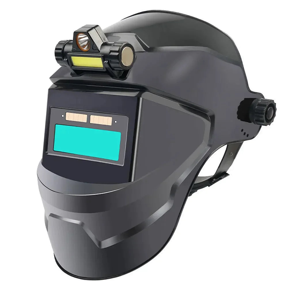 Auto-Darkening Welding Mask with Large View – Adjustable Light for Arc Welding, Grinding, and Cutting by Anti Spier