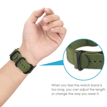 18mm 20mm 22mm Durable Military Woven Nylon Wrist Watch Band Quick Release Strap by Anti Spier