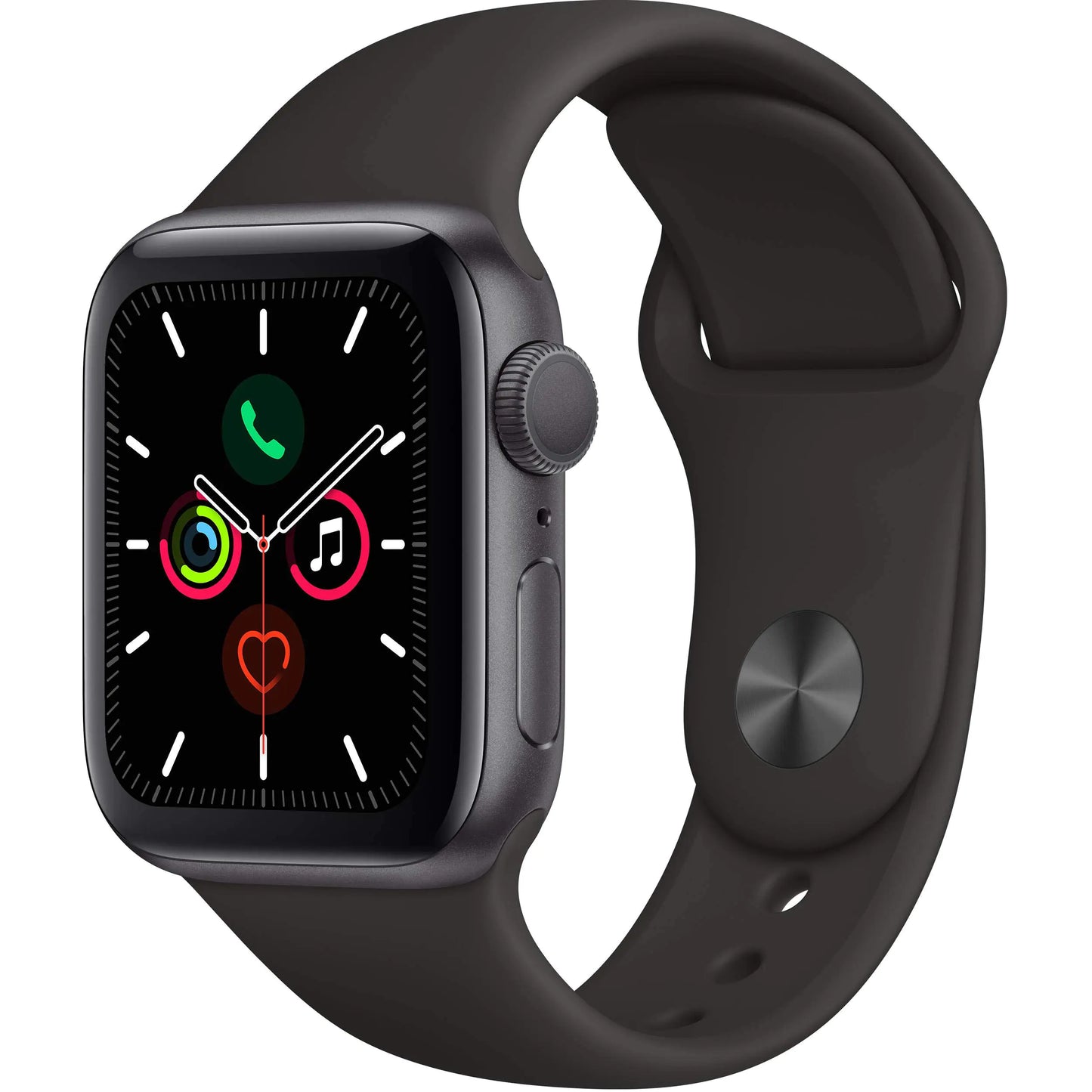 Apple Watch Series 4 (GPS 44MM) - Space Gray Aluminum Case with Black Sport Band (Renewed) by Anti Spier