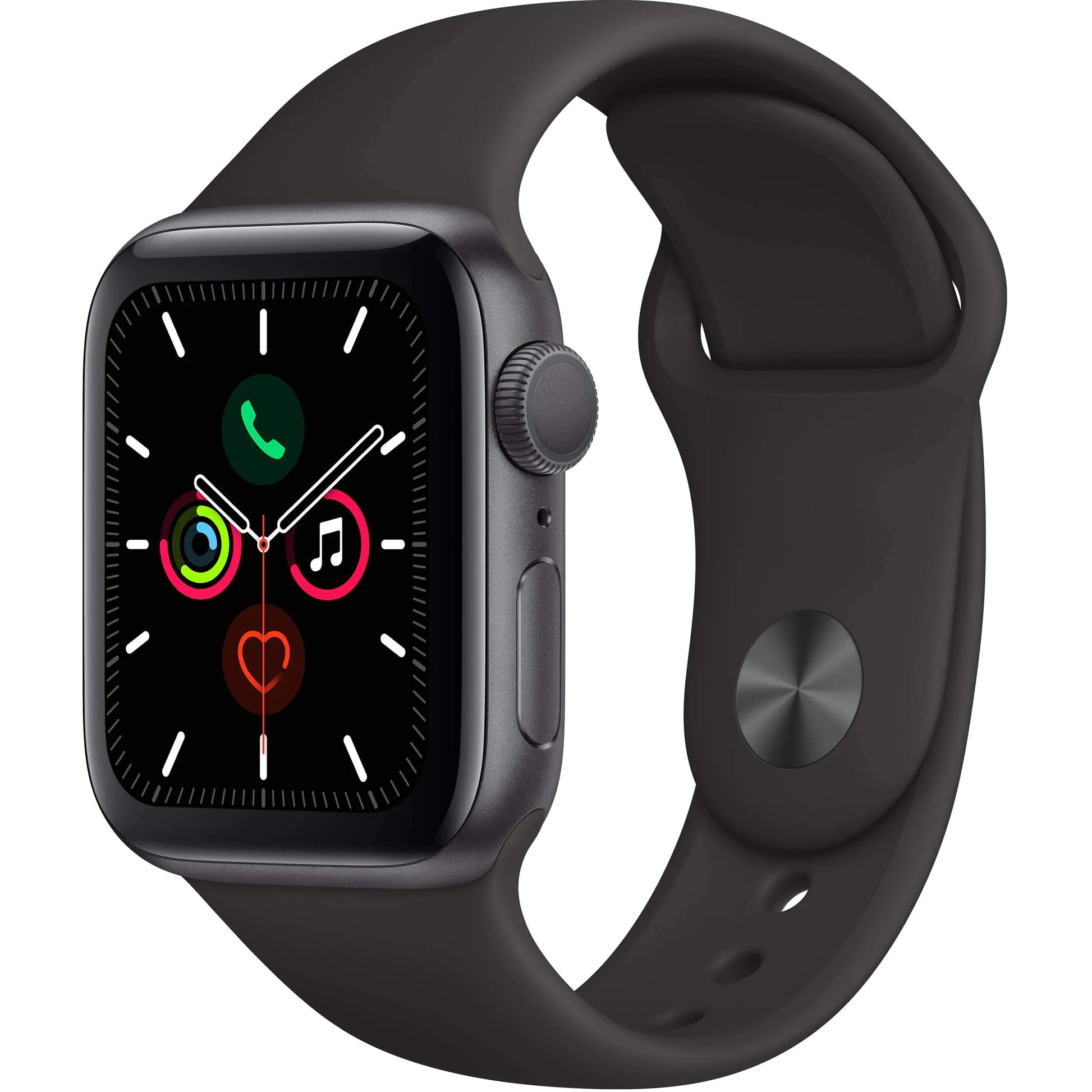 Apple Watch Series 4 (GPS 44MM) - Space Gray Aluminum Case with Black Sport Band (Renewed) by Anti Spier