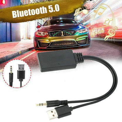 2 In 1 USB Bluetooth 5.0 Transmitter Receiver Adapter Wireless For PC Car Kit by Anti Spier