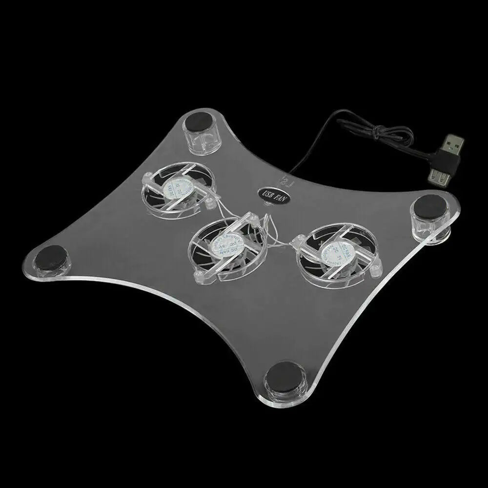 3 Fans USB Cooler Cooling Pad Stand LED Light Radiator For Laptop PC Notebook by Anti Spier