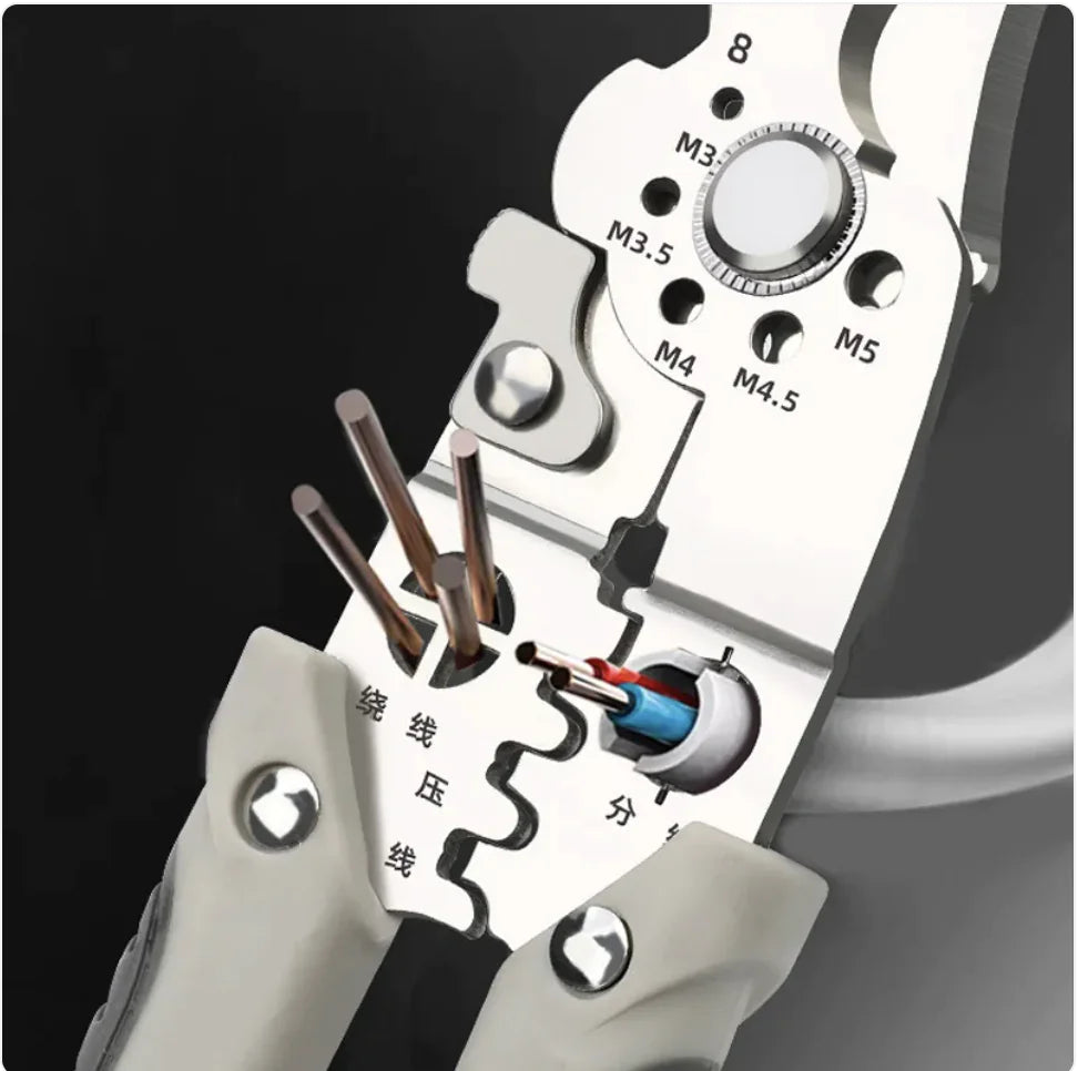 Adjustable Multifunction Wire Crimper, Cable Cutter & Automatic Wire Stripper by Anti Spier