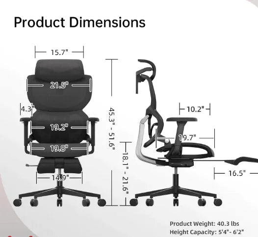 Ergonomic Office Chair With Footrest by Anti Spier