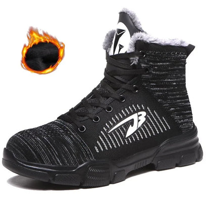 Men's Winter Safety Work Boots - Steel Toe Waterproof Insulated Construction Boots by Anti Spier