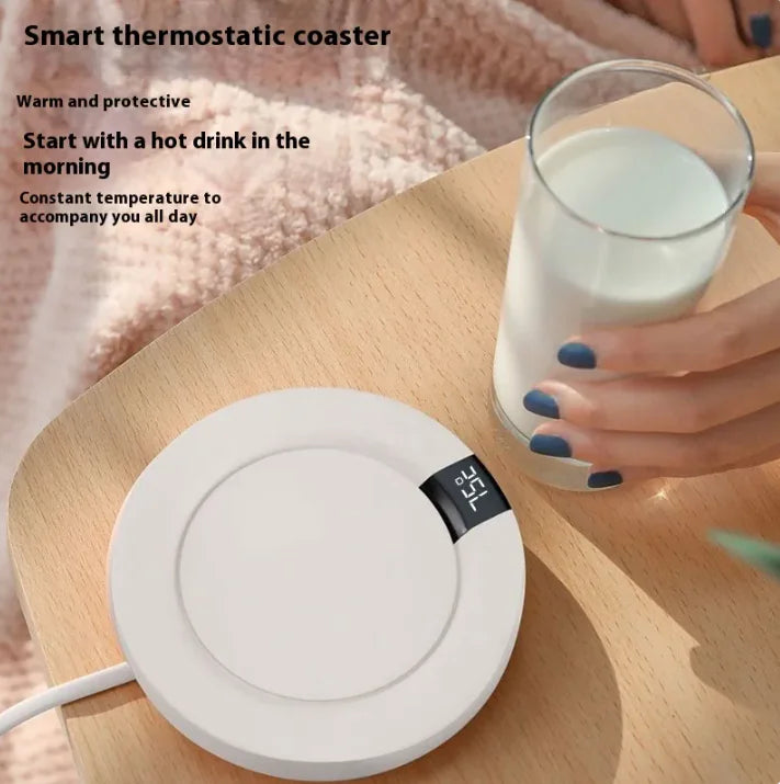 WarmBrew Constant Temperature Insulation Heating Milk Coaster by Anti Spier