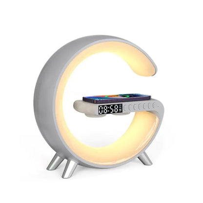 New Intelligent G Shaped LED Lamp Bluetooth Speake Wireless Charger Atmosphere Lamp App Control For Bedroom Home Decor by Anti Spier